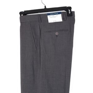 Nautica Men's Modern-Fit Active Stretch Suit Pants Charcoal 30x32 NWT